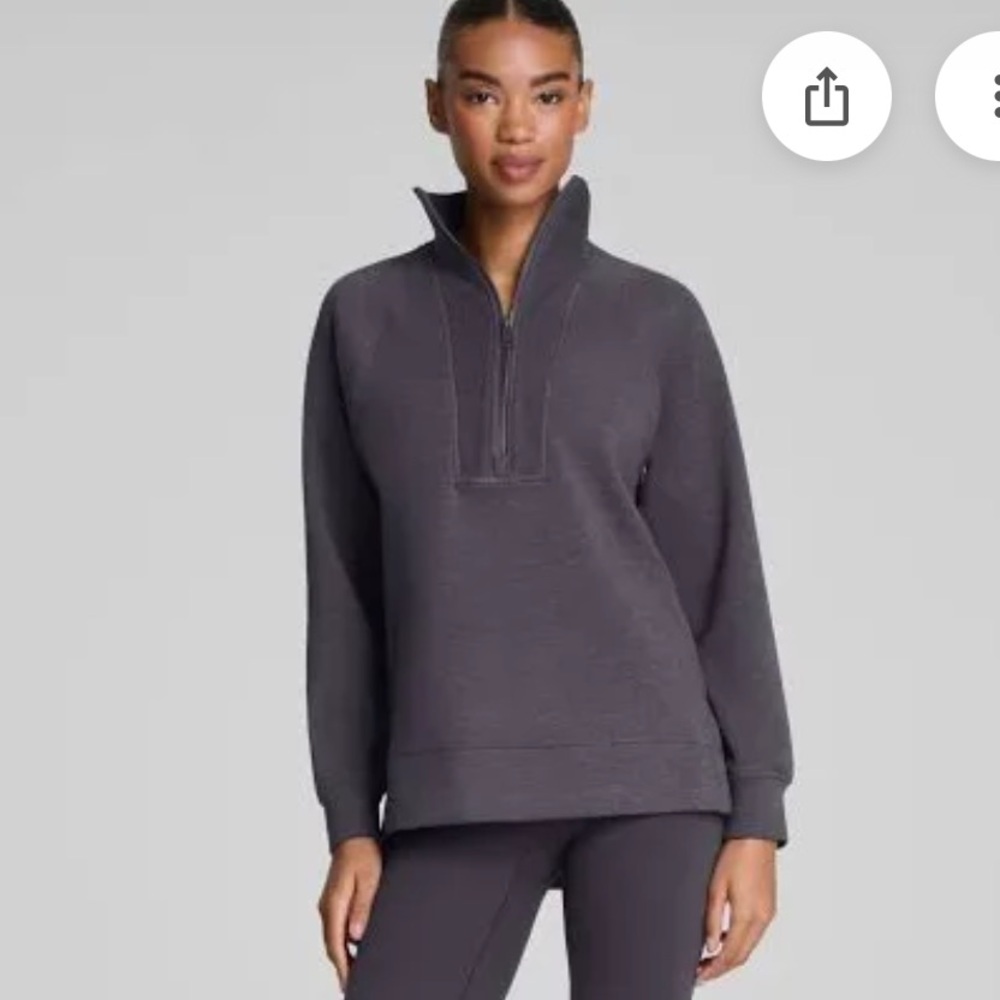 SPANX Air Essentials Brushed Half Zip Tunic